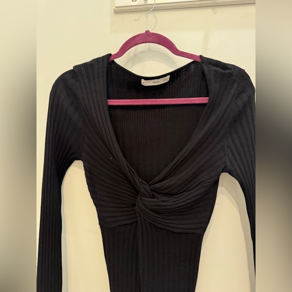Mango Ribbed Front Knot Sweater - Picture 5 of 7